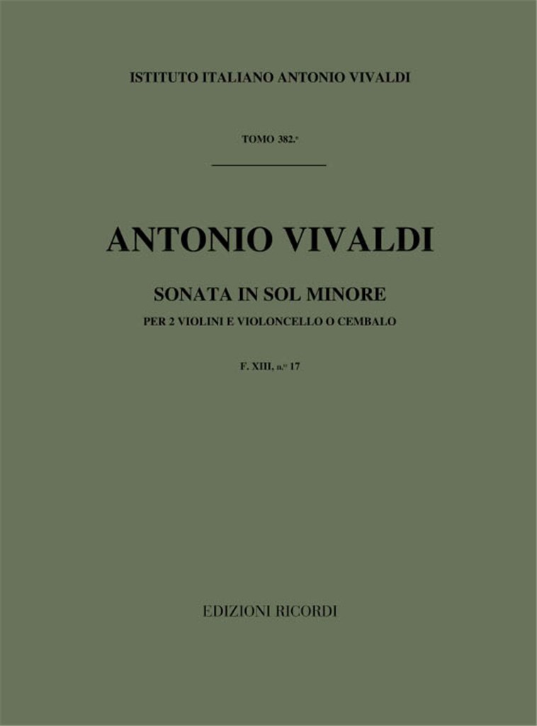 Sonate Per Vl. E B.C.: Per 2 Vl. In Sol Min. Op.I